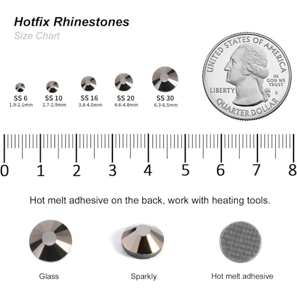 3000 st Hematit Hotfix Strassstenar, SS16, 3,8-4,0 mm för Hantverk & Kläder Hematite SS16