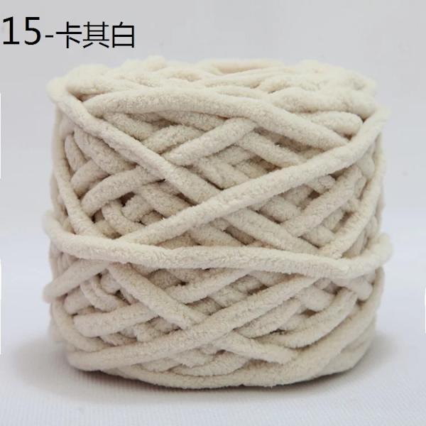 100g Chenille Scarf Tråd för stickning Gör-det-själv-material Färgglatt handstickat garn för handstickning Virkat tjockt ullgarn ull 15