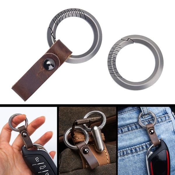 Bilnyckelring i läder Lädernyckelring Nyckelhållare Nyckelringar för nyckelbrickor