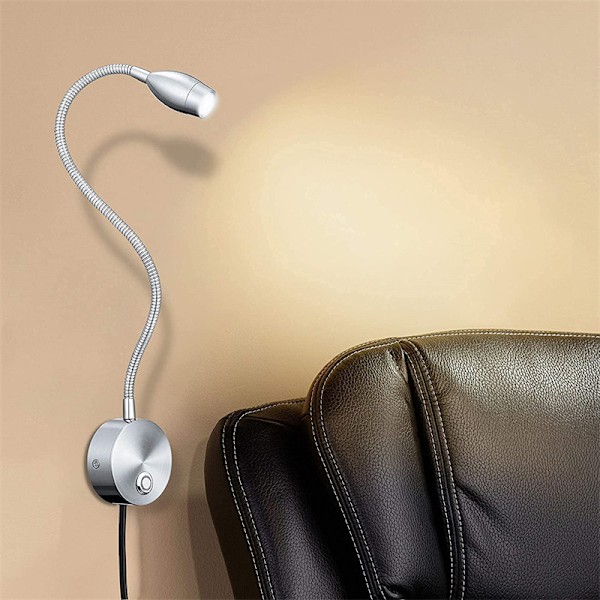 Dimbar leselampe, leselampe ved sengen Veggmontert lampe Si