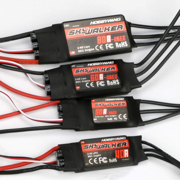 20A 30A 40A 50A 60A 80A Harjaton Nopeudensäädin ESC BEC RC-Lentokoneille, Quadcopterille ja Helikopterille 60A 60A