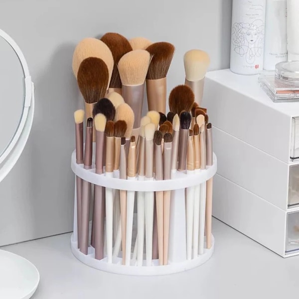 Galler Kosmetisk Makeupbørste Opbevaringsboks Multifunktionsbord med Stor Kapacitet Makeupværktøj Organizer Pink