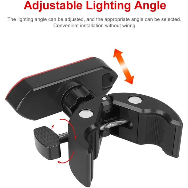USB uppladdningsbar Big Clip bakljus med trådlös fjärrkontroll för M365 Pro2 1S tillbehör och cykelvarningslampa passar alla landsvägscyklar