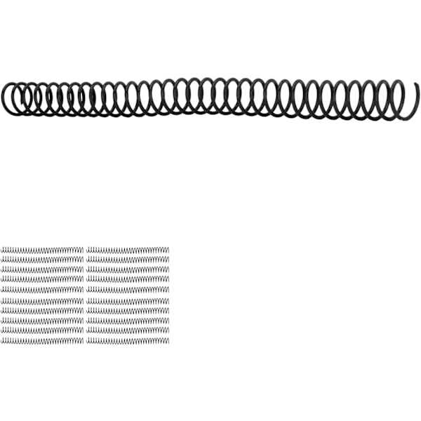 Spiralbundne spoler, 20 stk., spiralbundne plastspoler, 19 mm, 3/4 tommer indre diameter, 30 huller, spiraler til A4- og A5-notesbøger (sort) svart