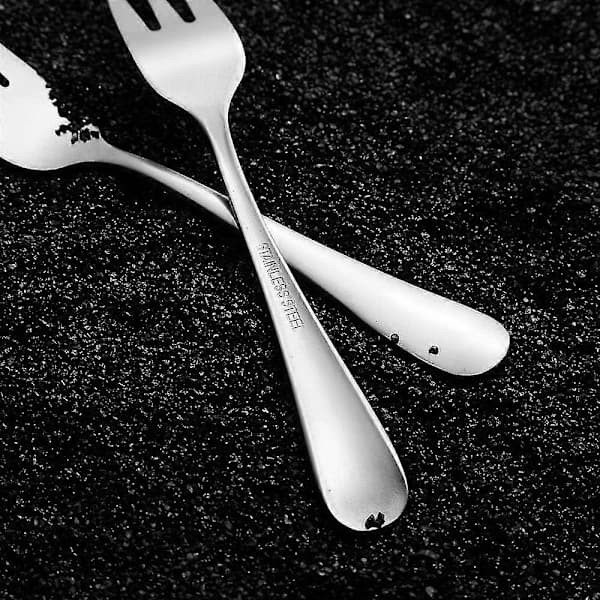 Set med 12 aptitretargafflar i rostfritt stål - 13,7 cm – Max