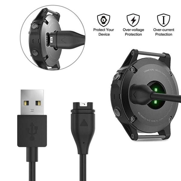 Garmin ure ladekabel - Hurtigoplader - Universal - 2 stk. - Sort 2 Pcs