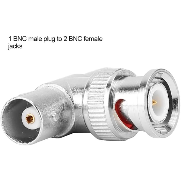 BNC-adapter, BNC-splitter Snabb överföring av koaxialkontakt med 2 för videosignalallokering