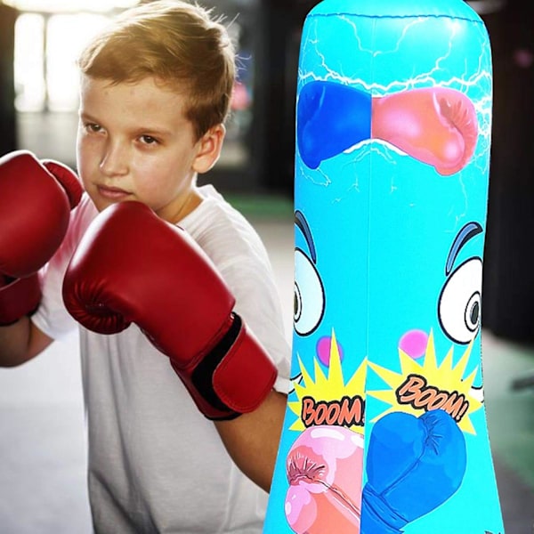 Uppblåsbar boxningssäck, fristående, för att lindra stress från sport, för barn och vuxna (barn)