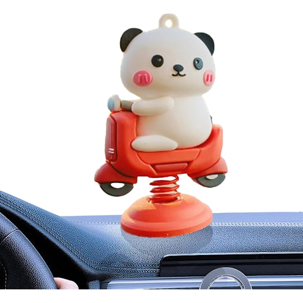 Miniatyyri piirrettyjä heiluttavia eläimiä, kevään veistoksia kojelaudalle, ei-deformoituva auton sisustus, pöytä-/sänkytarvikkeet Elektrisk panda