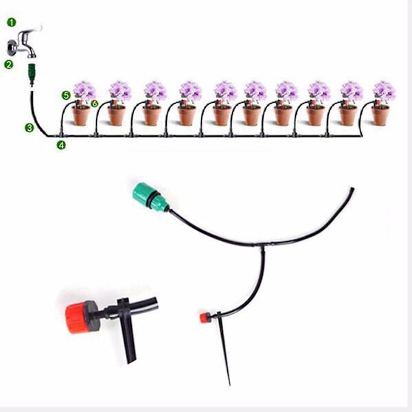 Automatisk vandingssystem til have, terrasse, blomsterbed