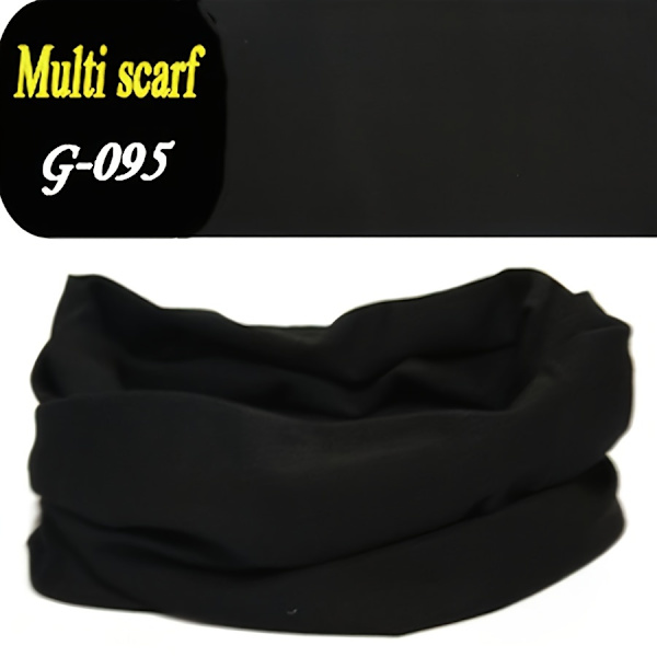 Enkel enfärgad halsdamask Stretchig Sport Infinity Scarf Höst Vinter Vindtät Varm Mask Svart