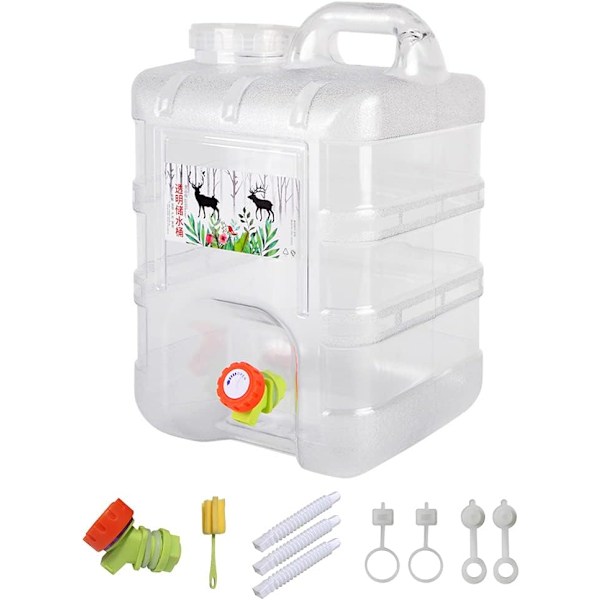 10L Vannbeholder med Hane, BPA-fri Bærbar Tank for Camping, Reise & Fotturer