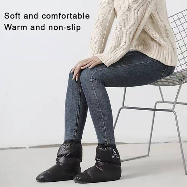 1 par Andedun Booties Sokker Klatresko Dæksler SORT M sort black M