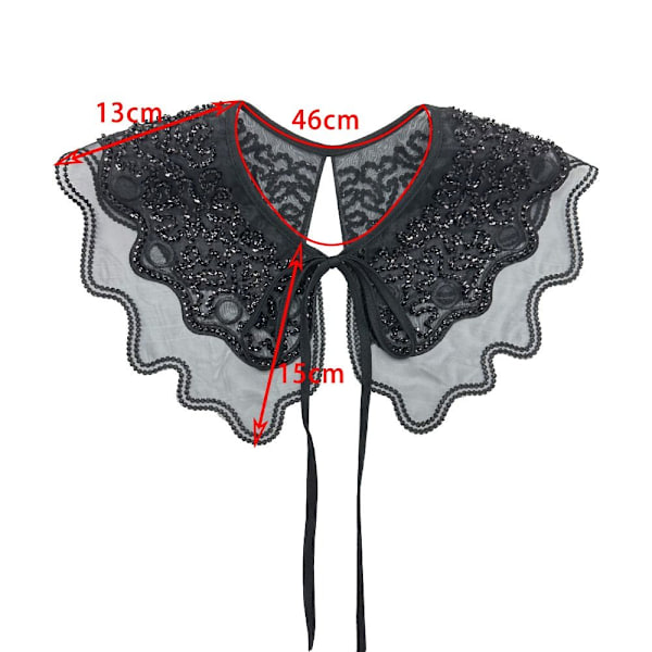 Falsk Krave Dingzhu Sjal Krave SORT Black