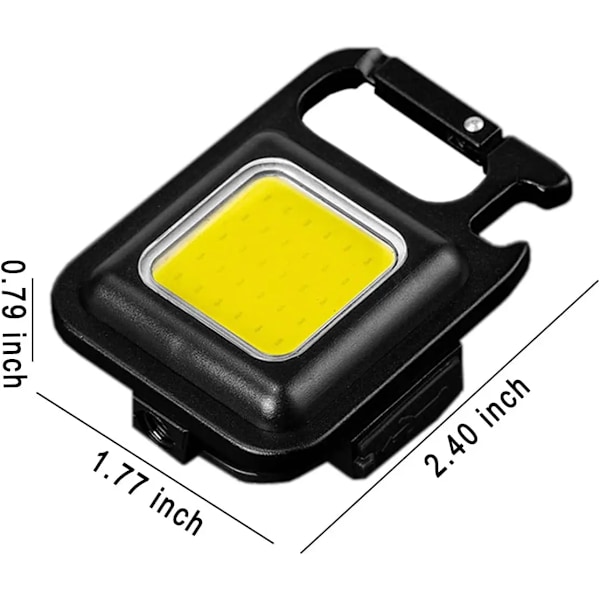 Mini LED 200 - 500MA Ficklampa Nyckelring Multifunktionell Bärbar COB Camping Lampor USB Laddning Arbetsljus Fiske Lanterna 200MA