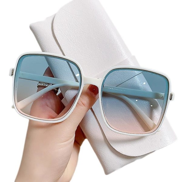 Solglasögon Dam, överdimensionerade fyrkantiga solglasögon för kvinnor, solglasögon Damer Designer Stor Stor Båg Designer Solglasögon Dam Rea Mode Solglasögon
