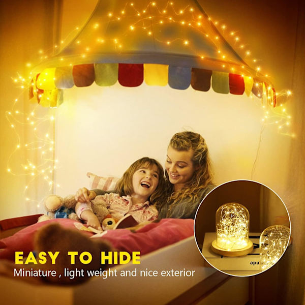 24-pack LED-ljusslingor, 7 fot 20 LED Mini-ljusslingor för hantverk, bröllop Warm White 24 Pack