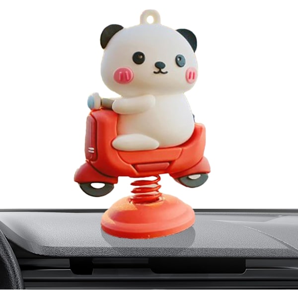 Miniatyyri piirrettyjä heiluttavia eläimiä, kevään veistoksia kojelaudalle, ei-deformoituva auton sisustus, pöytä-/sänkytarvikkeet Elektrisk panda