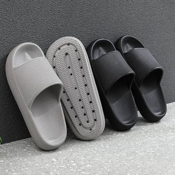 Högkvalitativa molntofflor för män, flip-flops, strandsandaler, badrum, halkfria slides, herr- och damslippers, inomhussko, B-grön 42-43 (passar 41-42)
