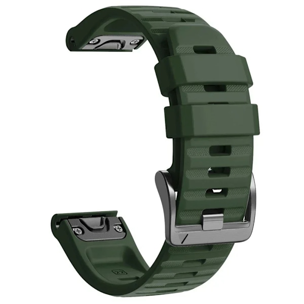 22 mm 26 mm silikone rem til Garmin Fenix ​​7X 7 Pro Solar/6X 6 Sapphire 5 5X Plus 3 3HR/Epix QuickFit WatchBand 1:1 Officielt band style1 Army grøn style1 Army green QuickFit 26mm