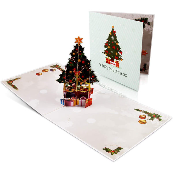 Jul-pop-up-kort, julehilsenskort, 3D-kort
