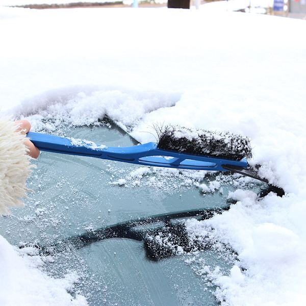 Bilsnöskyffel snöborste avfrostningsspade isskrapa torkare, blå