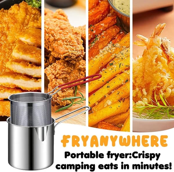 Fritös - Silver - Hög kvalitet - Hållbar - Praktisk