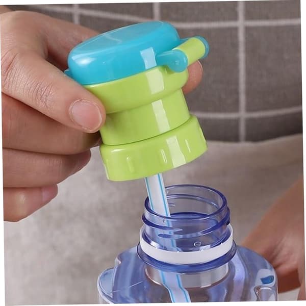 3 stycken halmlock Portable Anti-Suffocation Straw Lids Clamshell Straw Adapter Spill-Proof Lock för de flesta flaskor Straw Dispenser