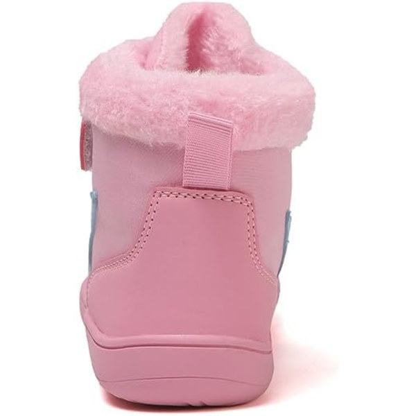 Lasten Paljasjalkakengät Talvi Talvikengät Lämmin Vuorattu Paljasjalkakengät Liukumattomat Talvisaappaat Kevyet Mukavat Vaelluskenkät Tytöille Pojille Kw02 pink 32 EU