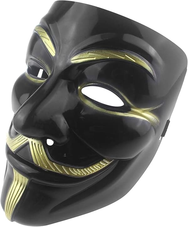 Hacker-naamio V Vendetta -naamio Lapset Naiset Miehet Puku Cosplay-max
