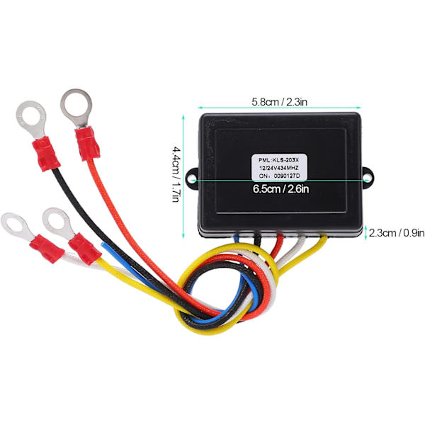 Trådløs vinsj fjernkontrollsett, Universal vinsj trådløs fjernkontrollbrytersett med mottaker 12V 24V for lastebil ATV SUV (Blå) Blå
