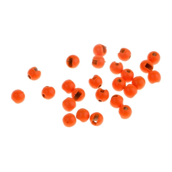 25 st slitsade volframflugebindande pärlor Snabbsjunkande nymfhuvudpärlor Orange