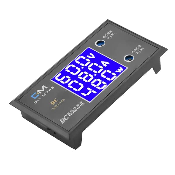 LCD Digital Voltmeter Amperemeter Wattmeter DC0-500V 10A 999W Spænding Strøm Effektmåler Volt Detektor Tester Monitor—max