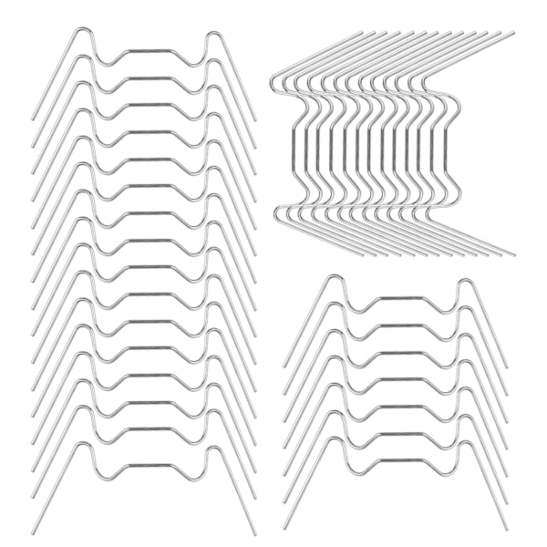 120 kpl Mini kasvihuoneen pidikkeitä, ruostumaton teräs W-tyyppiset pidikkeet Kasvihuoneen lasin pidike Langallinen jousipidikkeet Pidikkeet kasvihuoneen paneelien kiinnittämiseen Puutarha