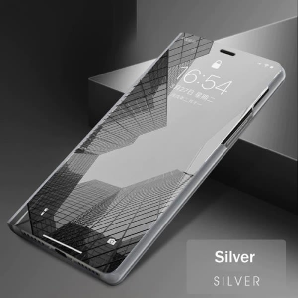 CQBB Helkroppsfodral för Samsung S22 Protection 360 Clear View Smart Fodral - Silver