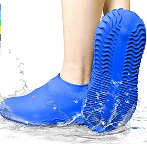 Slitstarka skoöverdrag i silikon (1 par) Blå S