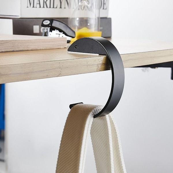 2kpl Kannettava ripustettava laukkukoukku Käsilaukun pidike Monitoiminen pöytäkoukku grey c-shaped