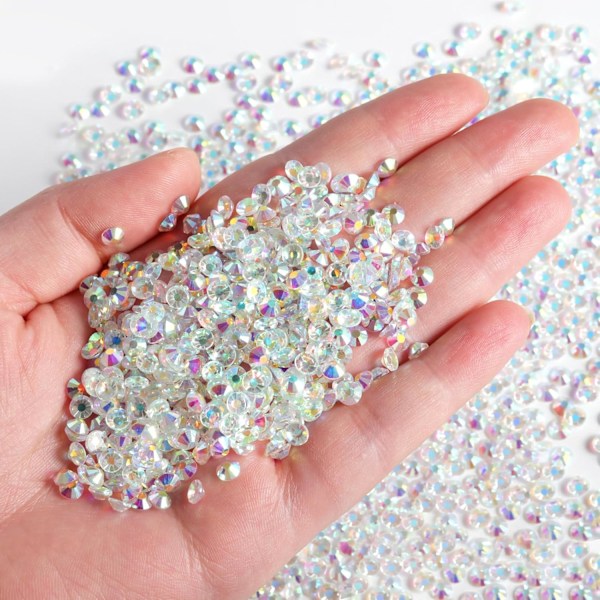14400 st Transparent AB Crystal Rhinestones för Naglar, SS6, 1,9-2,1 mm Transparent AB SS6/14400pcs