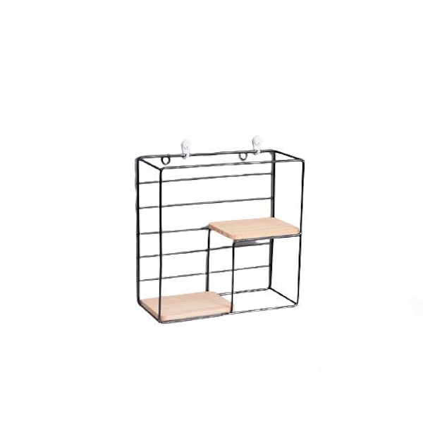 Firkant veggmonteringshylle i jern 23*10*23cm,