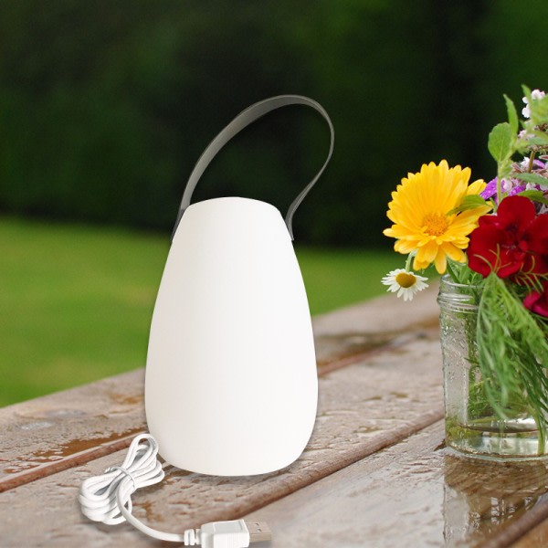 Utomhus LED bordslampa med fjärrkontroll Varmvit 8 färger Di