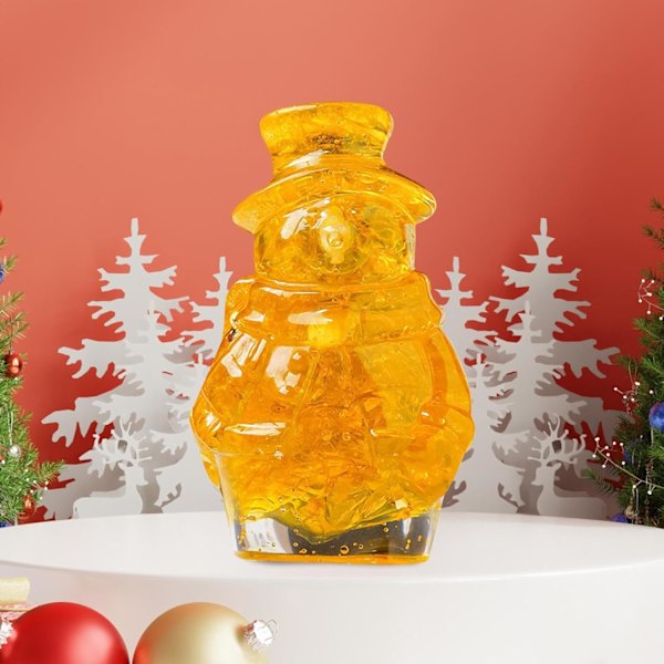 Krystal Snemand Figurer - 3D Julekollektion Miniature, Gul Additive color yellow