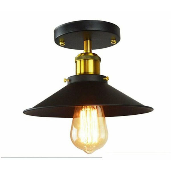 Kreativ vardagsrumslampa korridor veranda taklampa liten svart klänning taklampa retro ladugårdsbelysning