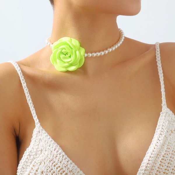 Smycken Halsband Rose Choker GRÖN grön