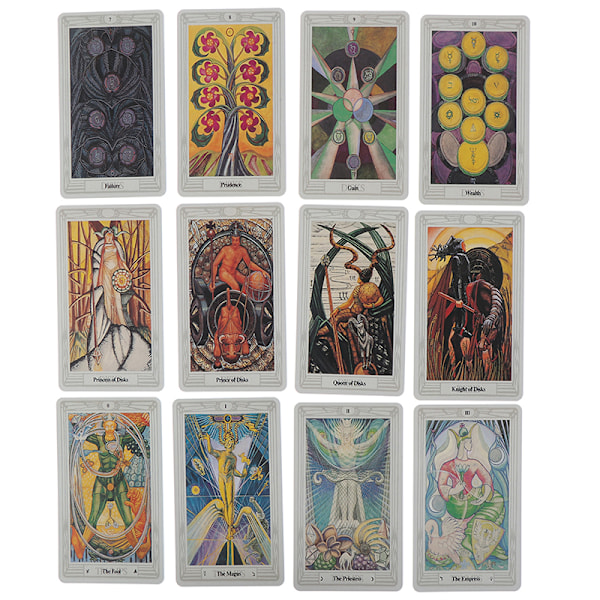 78 kortin egyptiläinen myyttinen ennustus Aleister Crowley Thoth Tarot monivärinen Multicolor one size