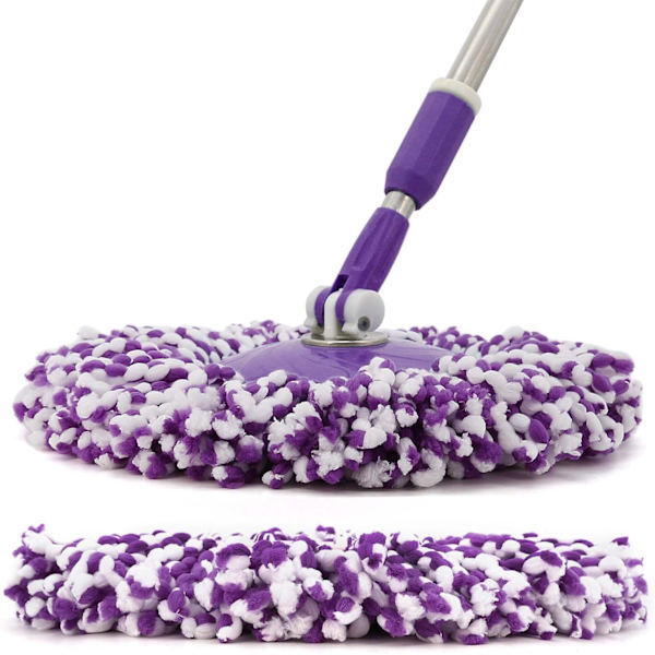 3 kpl Mikrokuitu Spin Mop - Vaihtoehdot Hurricane ja Mopnado - Purppura Purple