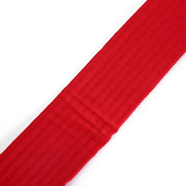 Taekwondo Färgade Graderingsbälten, Bomulls Kampsportsbälte för Barn/Vuxna Red Length-110"/280cm (Adult Size)