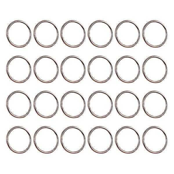 24st Nyckelringar Platta Nyckelringar Metall Nyckelring Ringar Diy Keys Attachment