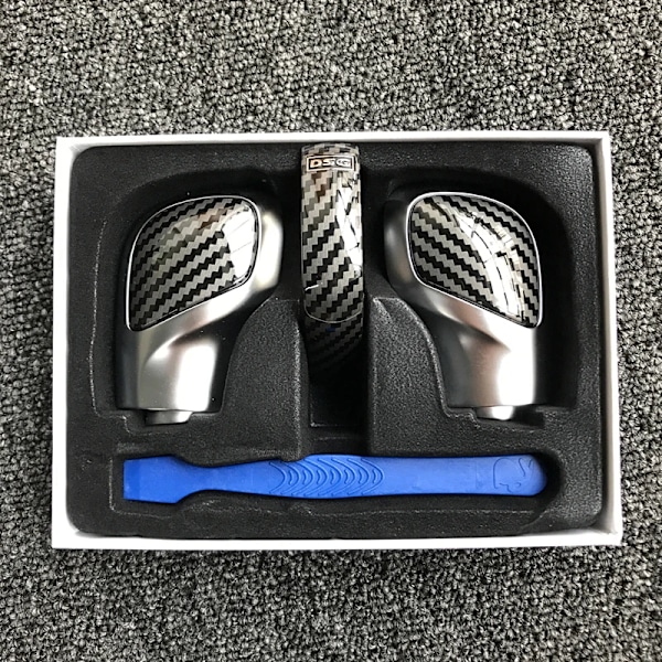Krom Matt Med Läder Växelknopp Växel Cover DSG Emblem För VW Golf 6 7 R GTI Passat B7 B8 CC R20 Jetta MK6 GLI-Typ 4 Type 4