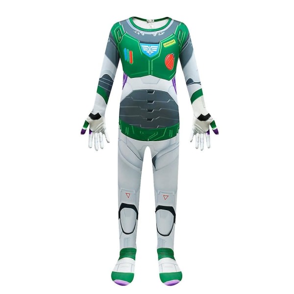SQBB Toy Story Buzz Lightyear Barn Pojkar Fancy Dress Jumpsuit Cosplay Festoutfit Halloween kostym 8-9 år