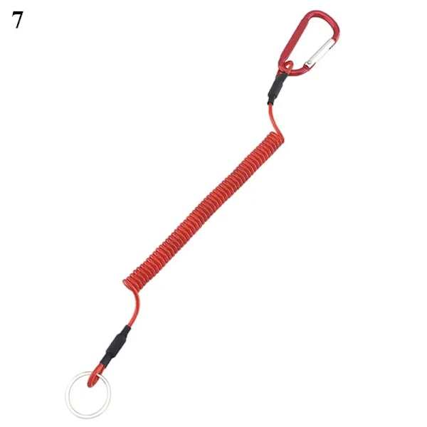 Ny Spiral Stretch Keychain Elastisk Spring Rep Key Ring Metal Karabiner För Utomhus Anti-Förlorade Telefon Spring Key Cord Lås Krok 7 1.5m